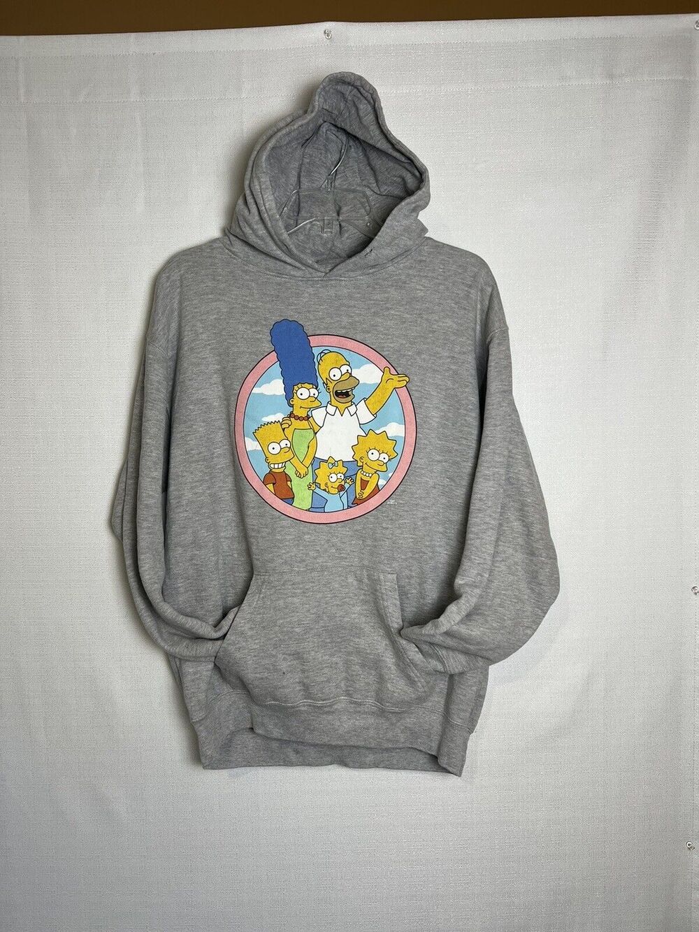 The Simpsons Unisex Size Medium Gray Hoodie